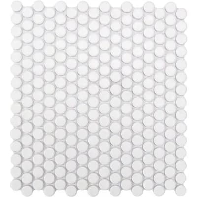 MG WHITE PENNY ROUND 12X12 MOS