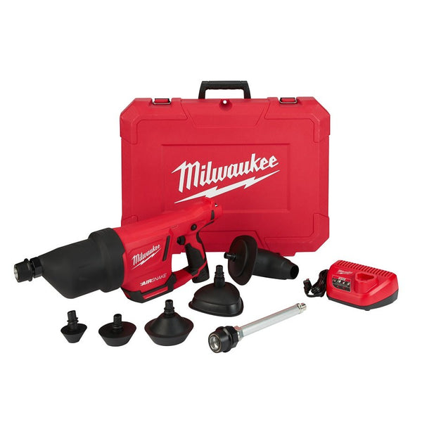 M12™ Kit Cordless Drain Cleaning Air Gun Kit, 1 to 4 in, Drain Line, 35 ft Max Run, 12 VDC, Plastic Housing