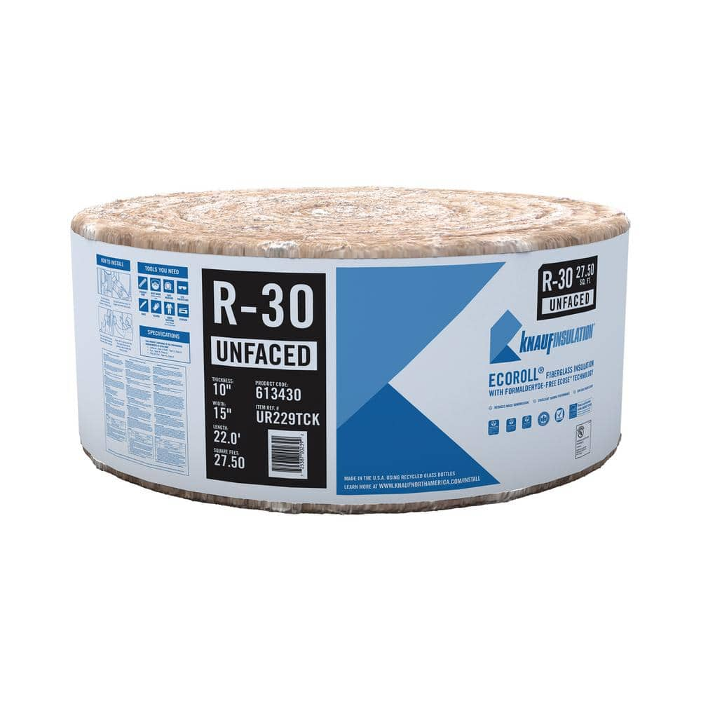 R-30 EcoRoll Unfaced Fiberglass Insulation Roll 15 in. x 22 ft. x 10 in.