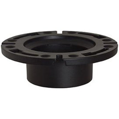 DWV Closet Flange, 4 x 3 in, Hub, ABS
