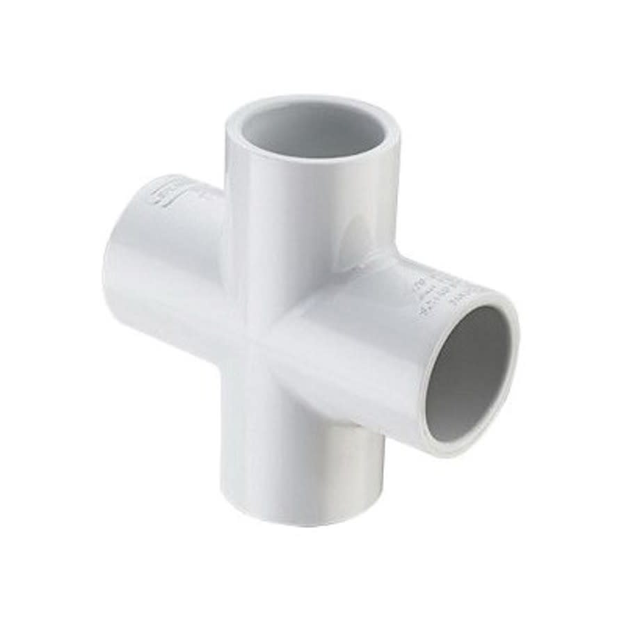 Cross, 1/2 in, Socket, SCH 40/STD, PVC