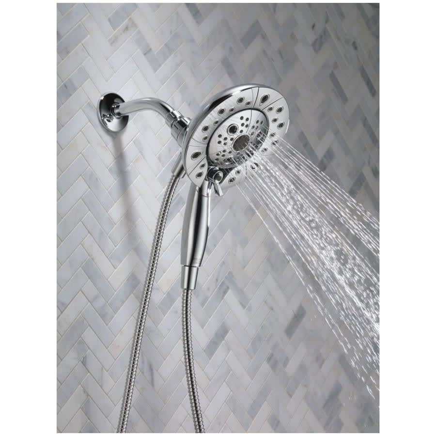 Universal Showering Round 1.75 GPM Multi Function 2-in1 In2ition Shower Head and Hand Shower with Touch Clean, H2Okinetic and MagnaTite Technology