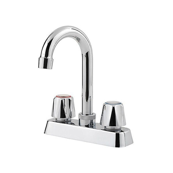 Pfirst Series™ Bar Faucet, Deck Mount, ADA, 2 Knob Handle, 2-Hole, Polished Chrome