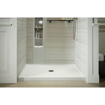 Rely 48" x 42" Square Shower Base with Single Threshold and Center Drain