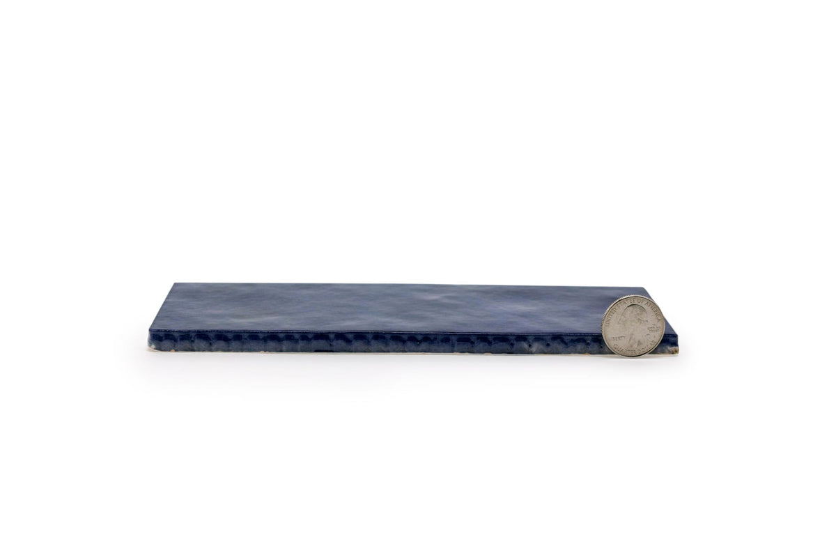 Cloé 2.5X8 Glossy Ceramic Tile in Blue