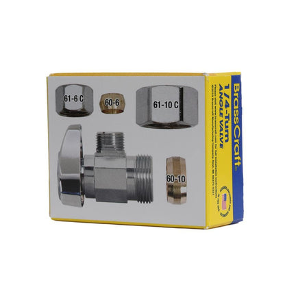 1/2 in. Compression Inlet x 3/8 in. Compression Outlet 1/4-Turn Angle Valve