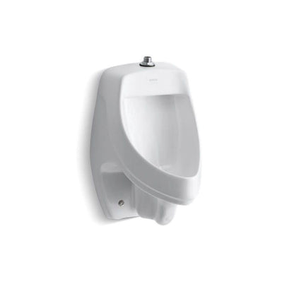 Dexter™ Flat Back Urinal, ADA, Top Spud, 0.5/1 gpf, White