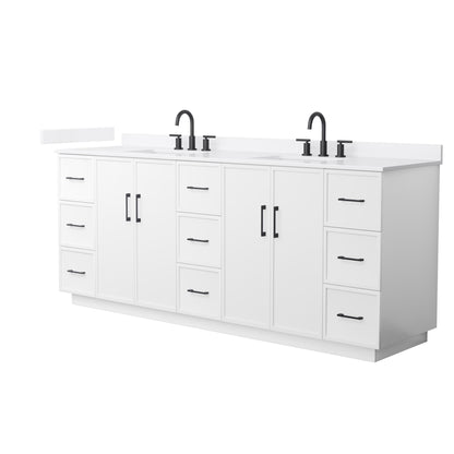 Elan Double Bathroom Vanity with Toe Kick - 84W x 35H x 22D