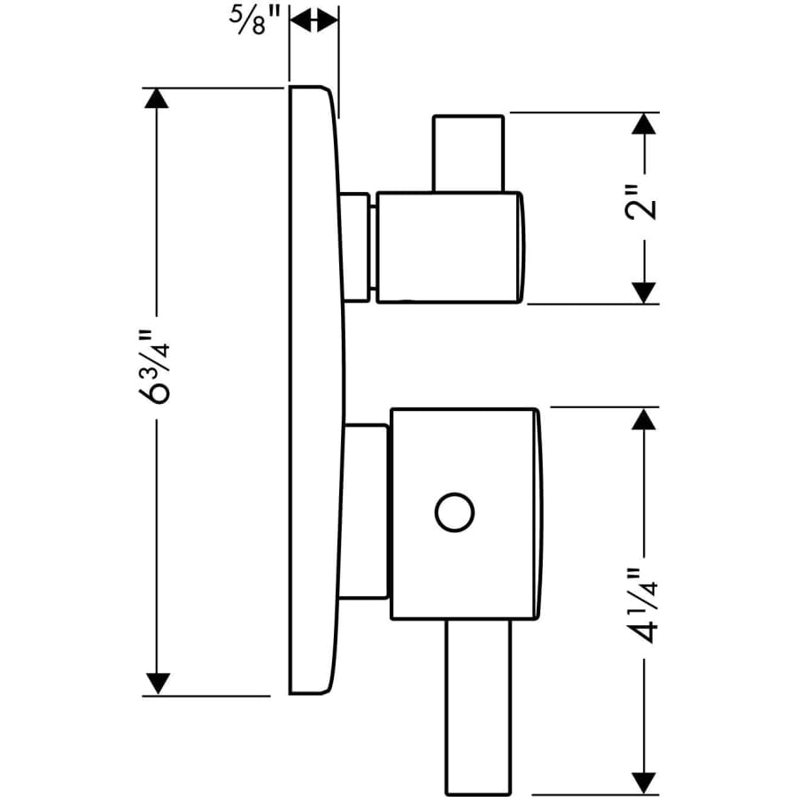 Ecostat S Thermostatic Valve Trim with Integrated Volume Control and Diverter for 2 Distinct Functions - Less Rough In