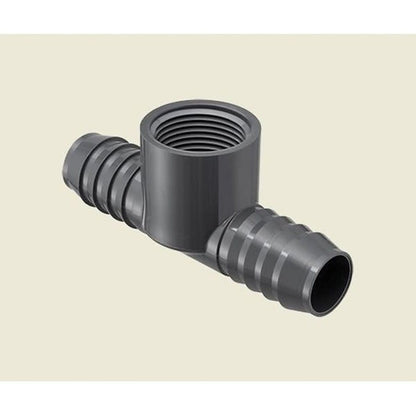 Tee, 1-1/4 in, Insert x Insert x FNPT, PVC