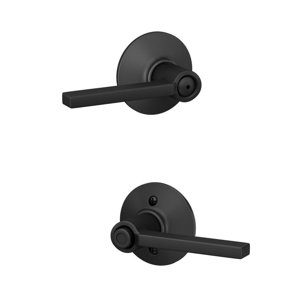 Latitude Matte Black Privacy Bed/Bath Door Handle