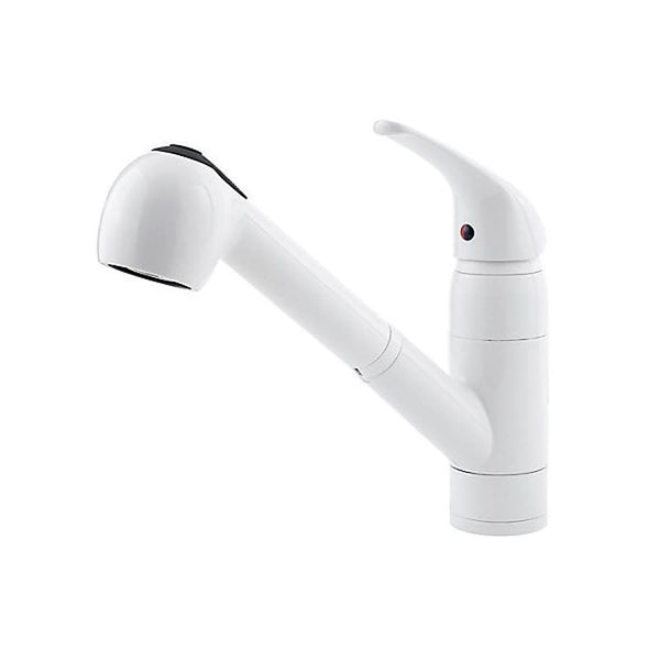 Pfirst Series™ Kitchen Faucet, Deck Mount, ADA, 1 Lever Handle, 1 or 3-Hole, White