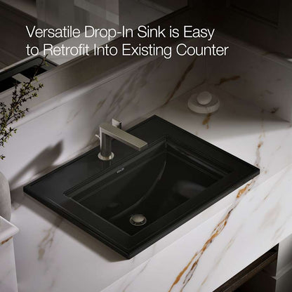 Memoirs Stately 17" Drop In Bathroom Sink with 1 Hole Drilled and Overflow