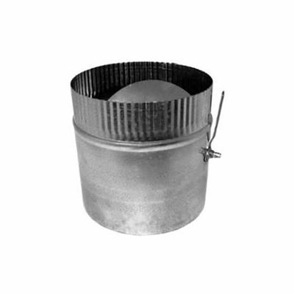 Damper Section, 4 in Damper, Steel, Hot Dipped Galvanized, 28 ga