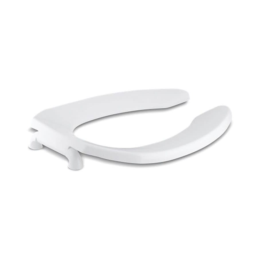 Lustra™ Toilet Seat, Elongated Bowl, Open Front, Less Cover, Plastic, White