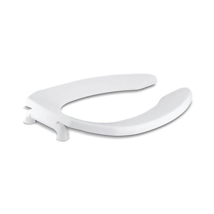 Lustra™ Toilet Seat, Elongated Bowl, Open Front, Less Cover, Plastic, White