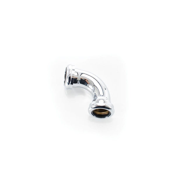 90 deg Tubular Elbow, 1-1/4 in, 17 ga, Chrome