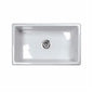 Shaws Classic Single Bowl Kitchen Sink, Under Mount, 30 x 18-1/8 in, 9-1/4 in Bowl Depth, Fireclay, White