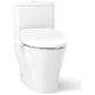 Reach 0.8 / 1.28 GPF Dual Flush One Piece Elongated Toilet with Actuator Flush - Less Seat
