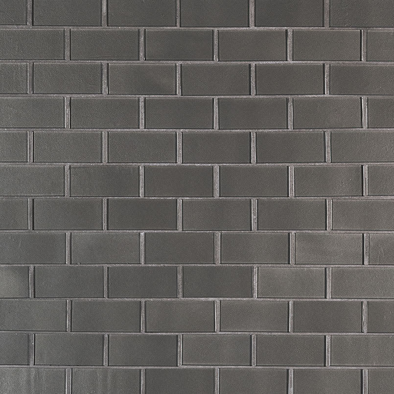 Metallic Gray Subway Tile 2x4