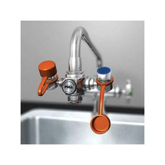 EyeSafe™ Eyewash, Faucet Mounting, Pull Knob Operation