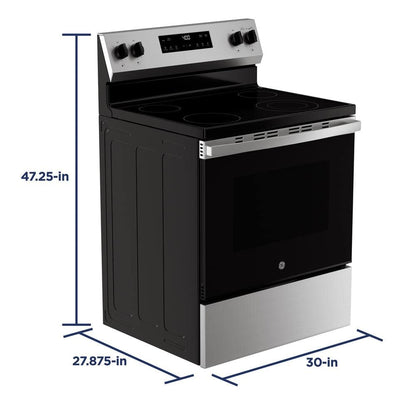 30 in. 4 Burner Element Free-Standing Electric Range in Stainless Steel