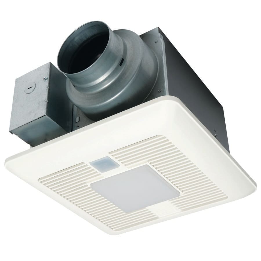 WhisperSense® DC™ Bathroom Fan/Light, 50/80/100 cfm, 120 VAC