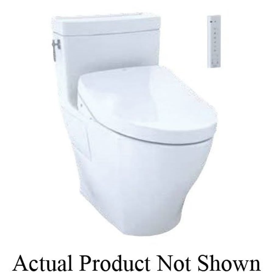 Aimes® One Piece Toilet, Floor Mount, 12 in Rough, ADA, Elongated Bowl, Left Hand Lever, 1.28 gpf, White
