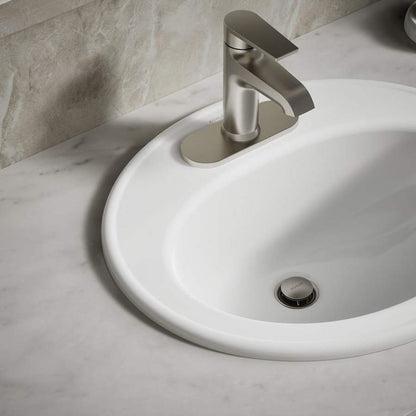 Pennington 20-1/4" Drop In Bathroom Sink with 3 Holes Drilled and Overflow