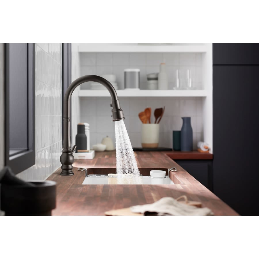 Artifacts Touchless 1.5 GPM Single Hole Pull Down Kitchen Faucet with Three-Function Spray Head