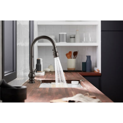 Artifacts Touchless 1.5 GPM Single Hole Pull Down Kitchen Faucet with Three-Function Spray Head