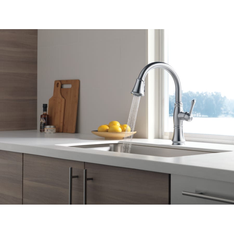 Cassidy Pull-Down Kitchen Faucet with Magnetic Docking Spray Head and ShieldSpray - Includes Lifetime Warranty