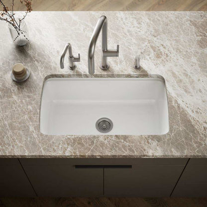 Cape Dory 33" Single Basin Under-Mount Enameled Cast-Iron Kitchen Sink