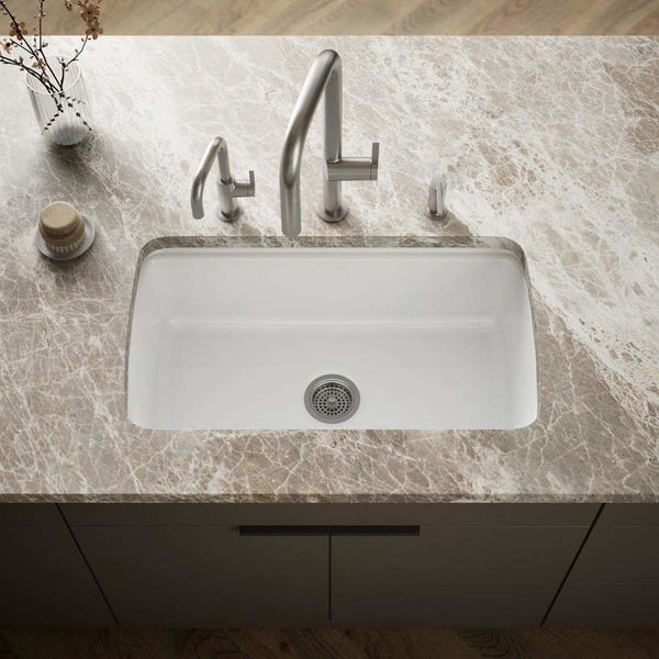 Cape Dory 33" Single Basin Under-Mount Enameled Cast-Iron Kitchen Sink