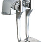 Hot and Cold Water Pedal Box With Long Pedal, 5-3/4 in, W, Polished Chrome