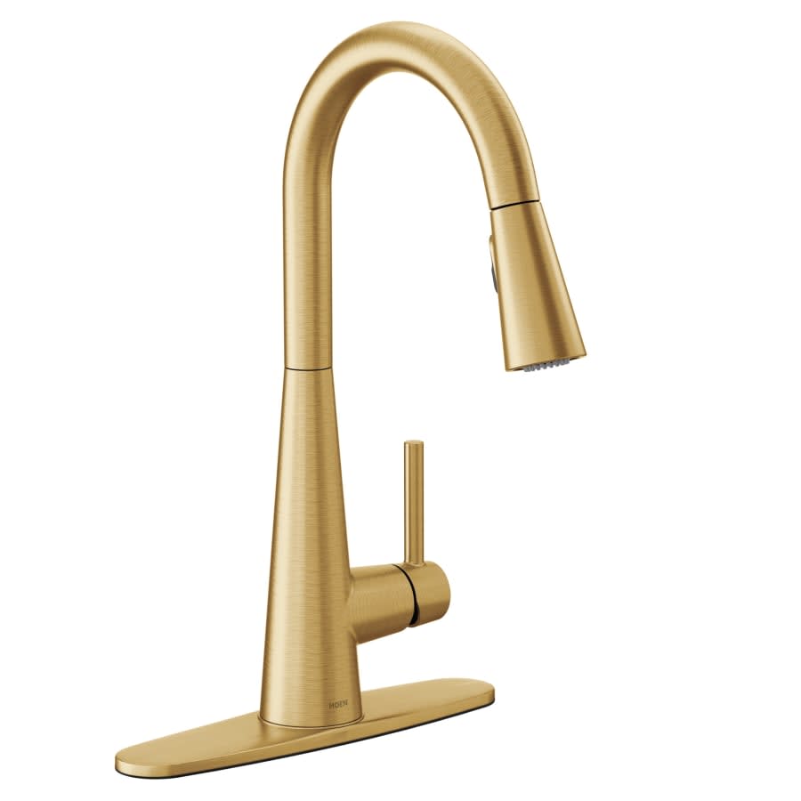 Sleek 1.5 GPM Single Hole Pull Down Kitchen Faucet - Includes Escutcheon