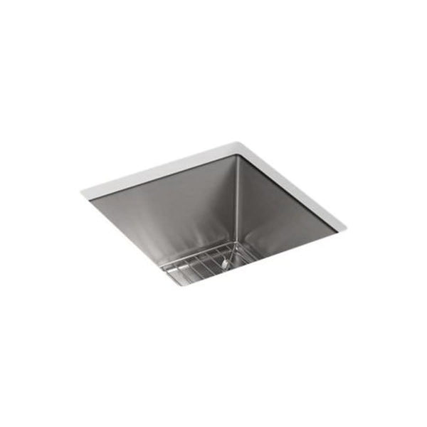 Strive™ Single Bowl Bar Sink, Under Mount, ADA, 15 x 15 in, 9-5/16 in Bowl Depth, 16 ga Satin Steel, Stainless