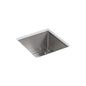 Strive™ Single Bowl Bar Sink, Under Mount, ADA, 15 x 15 in, 9-5/16 in Bowl Depth, 16 ga Satin Steel, Stainless