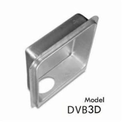 Downward Exhaust Dryer Vent Box, 19 in L x 16-3/4 in W x 4-1/4 in D, 21 ga, Steel