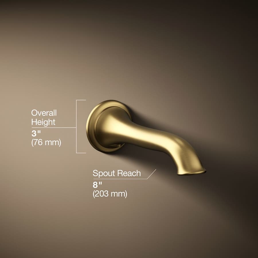 Artifacts Non Diverter Wall Mounted Tub Spout with Flare Design