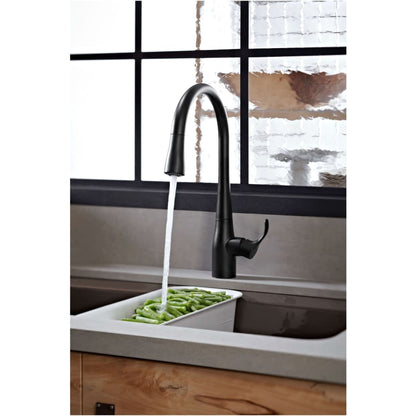 Simplice 1.5 GPM Single Hole Pull Down Kitchen Faucet - Includes Escutcheon