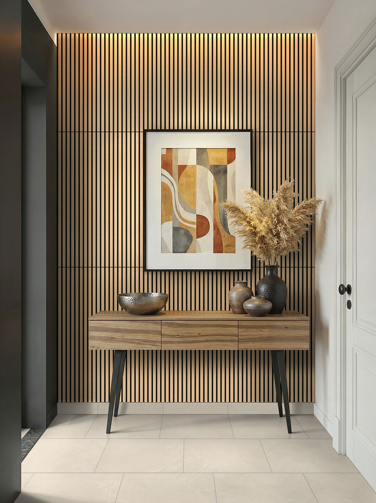 Almond Acoustic Wood Slat
