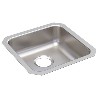 Lustertone™ Classic Single Bowl Kitchen Sink, Under Mount, ADA, 16-1/2 x 16-1/2 in, 5-3/8 in Bowl Depth, 18 ga Lustrous Satin Steel, Stainless