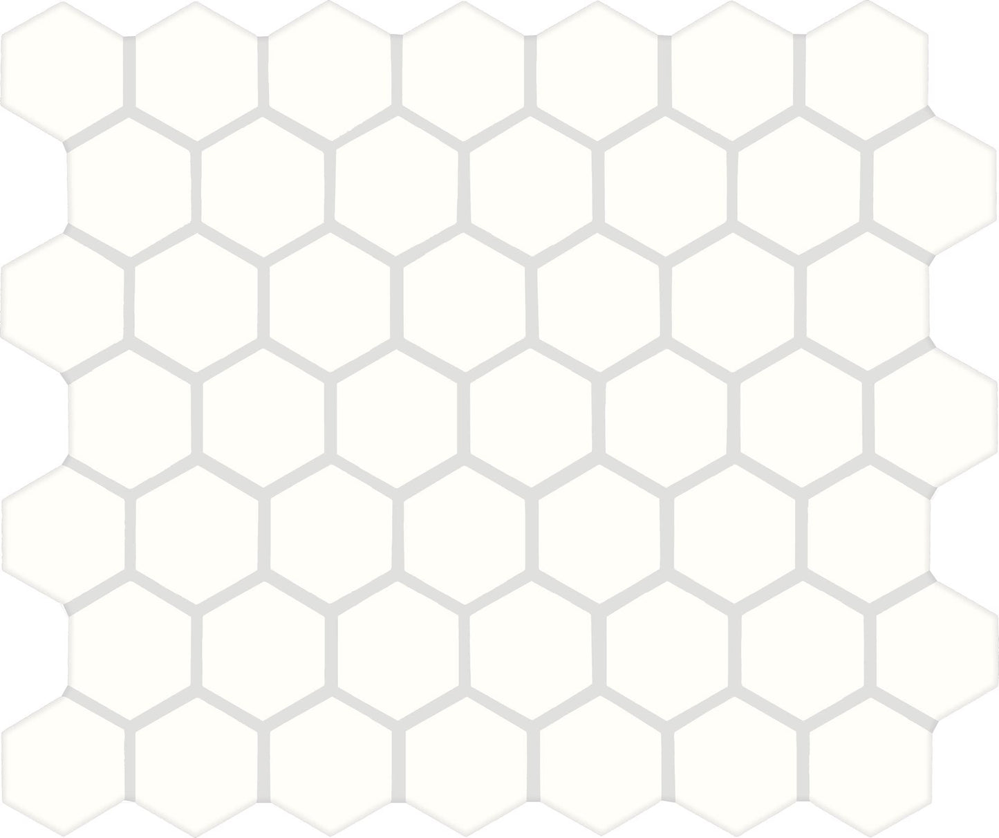 Unglazed Mosaics Ice White Hexagon 1X1 Matte