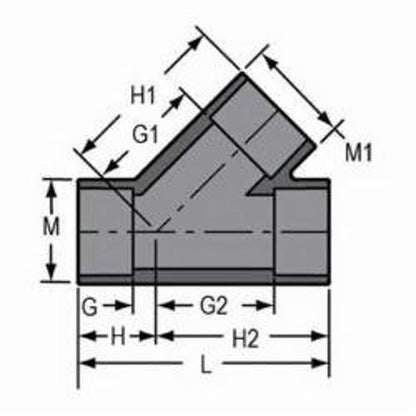 Wye, 2 in, Socket, SCH 80/XH, PVC