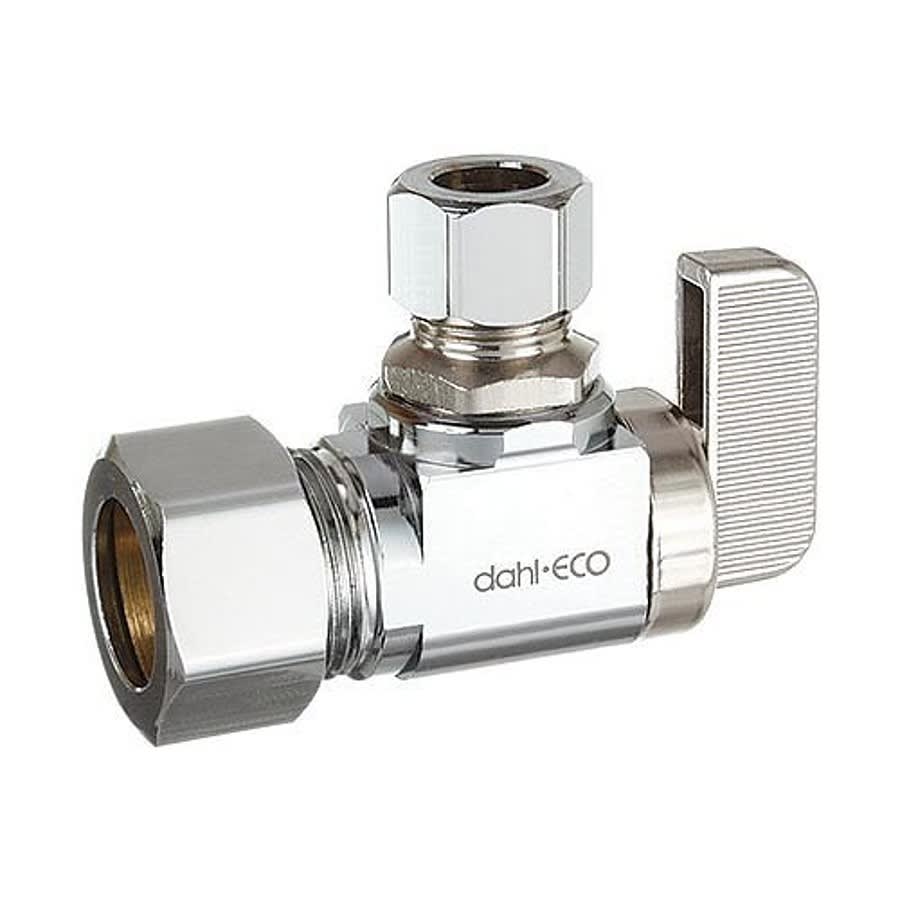 Quarter Turn Angle Stop, 5/8 x 3/8 in, Comp, Chrome