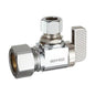 Quarter Turn Angle Stop, 5/8 x 3/8 in, Comp, Chrome