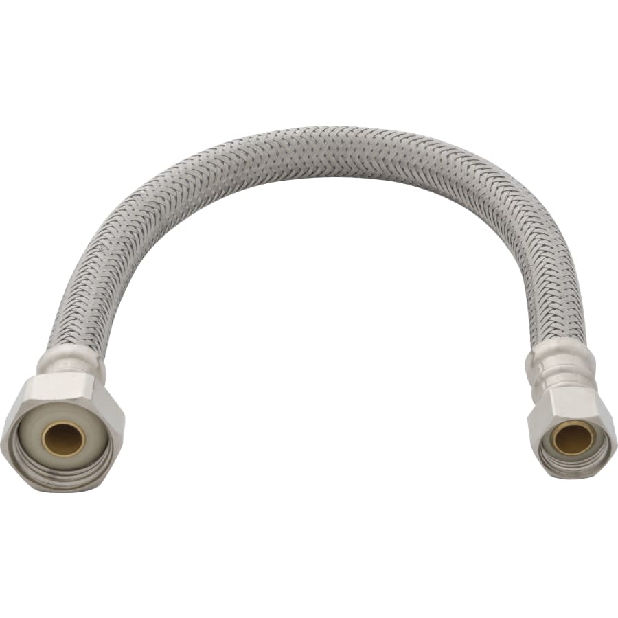 Lead Law Compliant 3/8"C x 1/2"FIP x 12" Stainless Steel Sink Connector