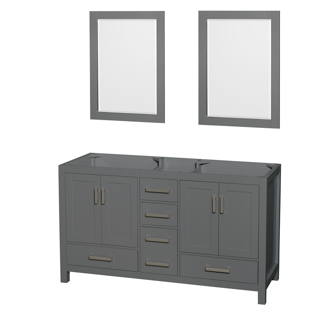 Sheffield Double Bathroom Vanity - 59W x 35H x 21.5D