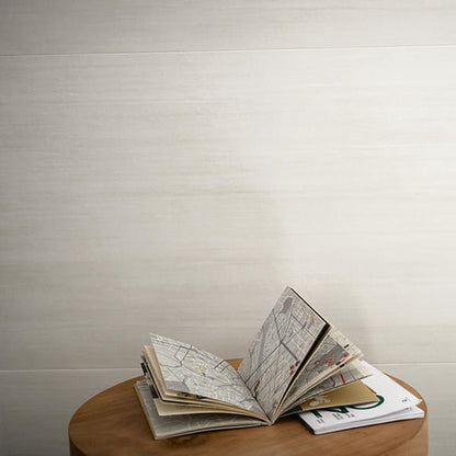 Materika Off White Rectangle, Wave 16X48 Textured